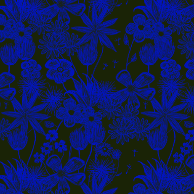 flowers all blue XL